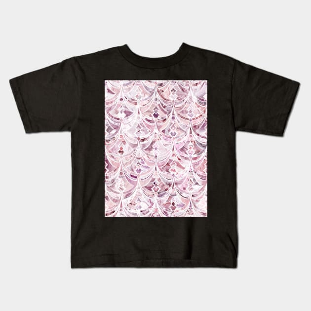 Berry Frosting Art Deco Pattern Kids T-Shirt by micklyn